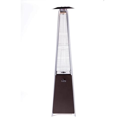 Quartz Glass Tube Patio Heater with Visual Flame, Tall Outdoor Propane Heater