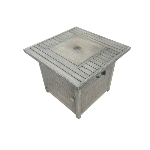 Upland 28 Inch Slat Top Gas Fire Pit, Round Propane, Outdoor Fire
