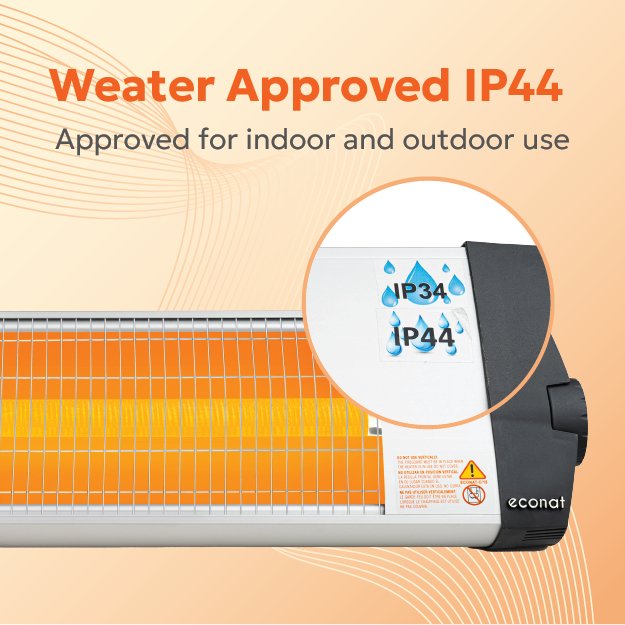 Econat C - 15, 1500 - Watt Electric Heater with Thermostat for Indoor and Outdoor - UFOHEATERS