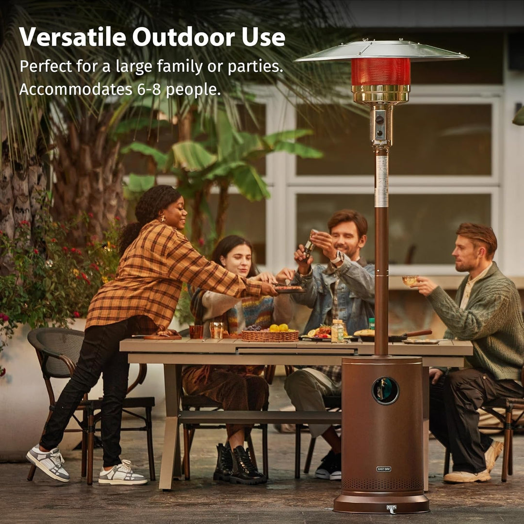 Powerful Patio Heater for Outdoor Comfort, Tall Flame Tower