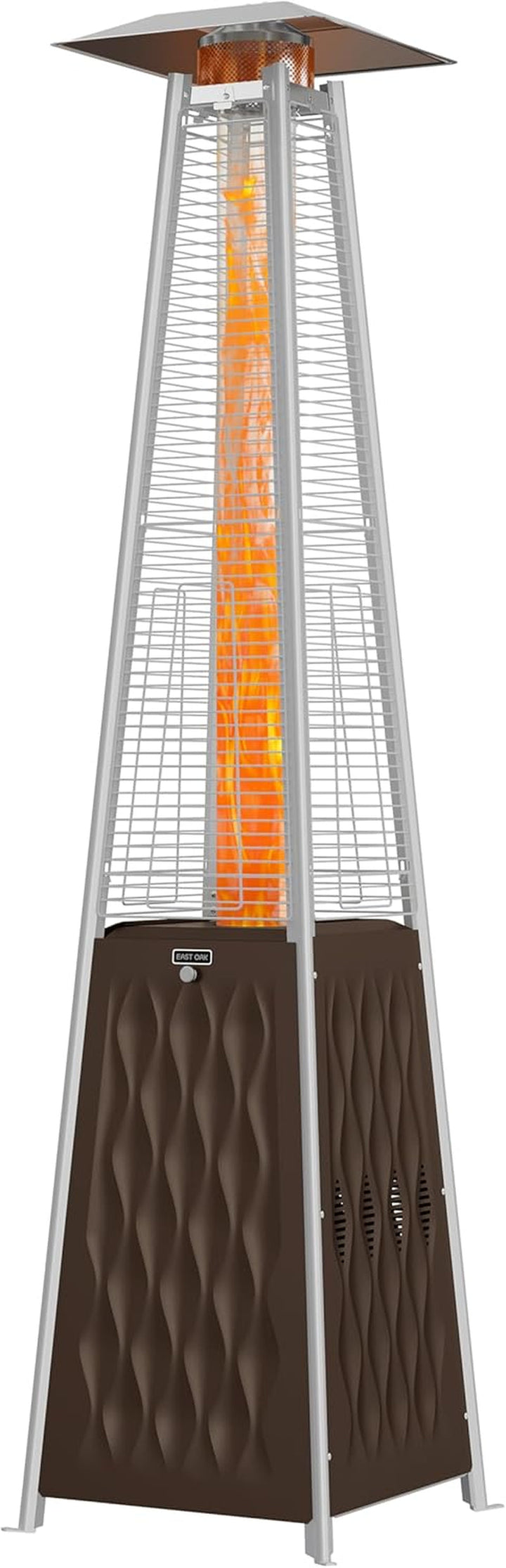 Pyramid Patio Heater, 48,000 BTU Quartz Glass Outdoor Heater