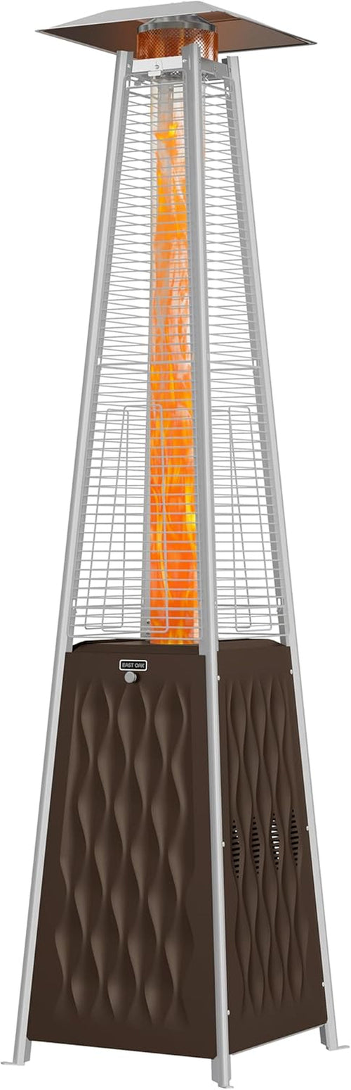 Pyramid Patio Heater, 48,000 BTU Quartz Glass Outdoor Heater