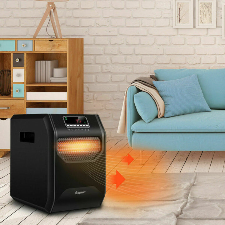 12H Timer Portable Electric Space Heater, Remote Control, Compact