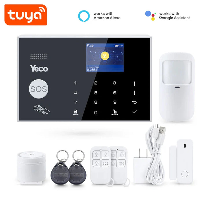SAS-10 Smart Alarm Security System, WiFi & 4G GSM, Motion + Door/Window Sensor