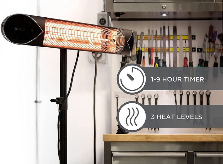 Optimus H - 5511 Infrared Quartz Space Heater, 400W/800W, Compact and Silent - UFOHEATERS