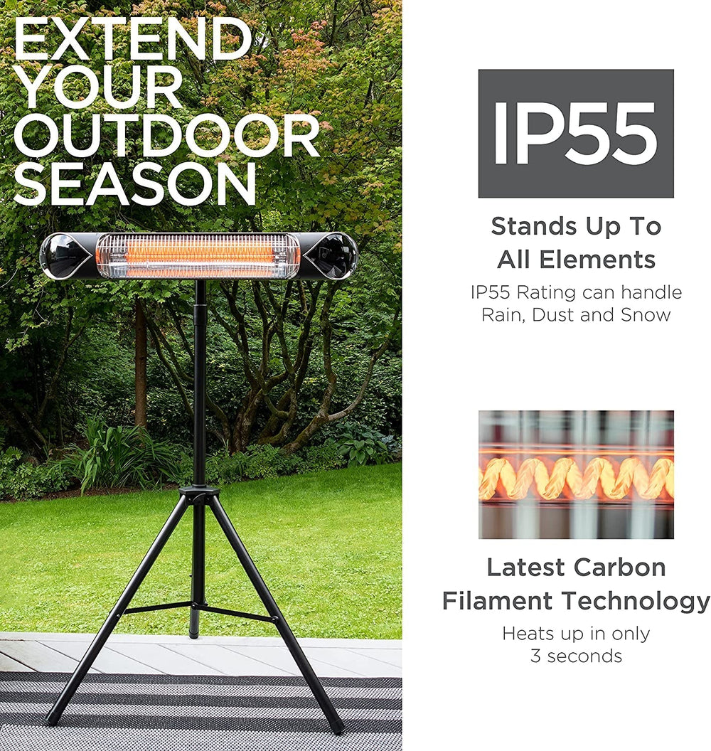 Optimus H - 5511 Infrared Quartz Space Heater, 400W/800W, Compact and Silent - UFOHEATERS