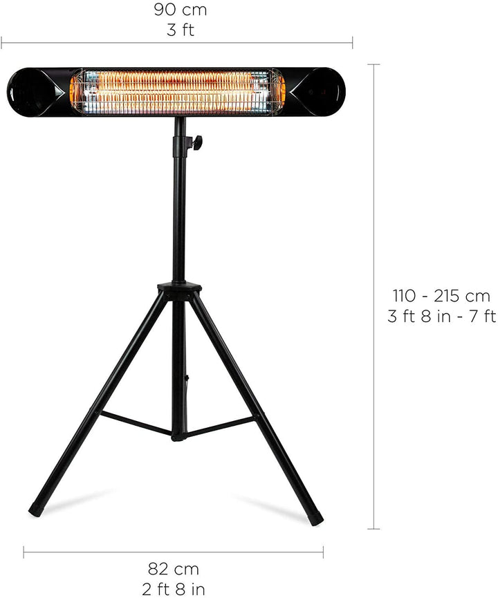 Optimus H - 5511 Infrared Quartz Space Heater, 400W/800W, Compact and Silent - UFOHEATERS