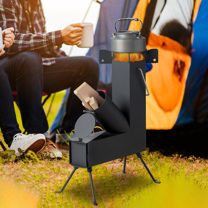 Outdoor Rocket Stove, Portable Fast - Heating Camping Heater & Cooker - UFOHEATERS