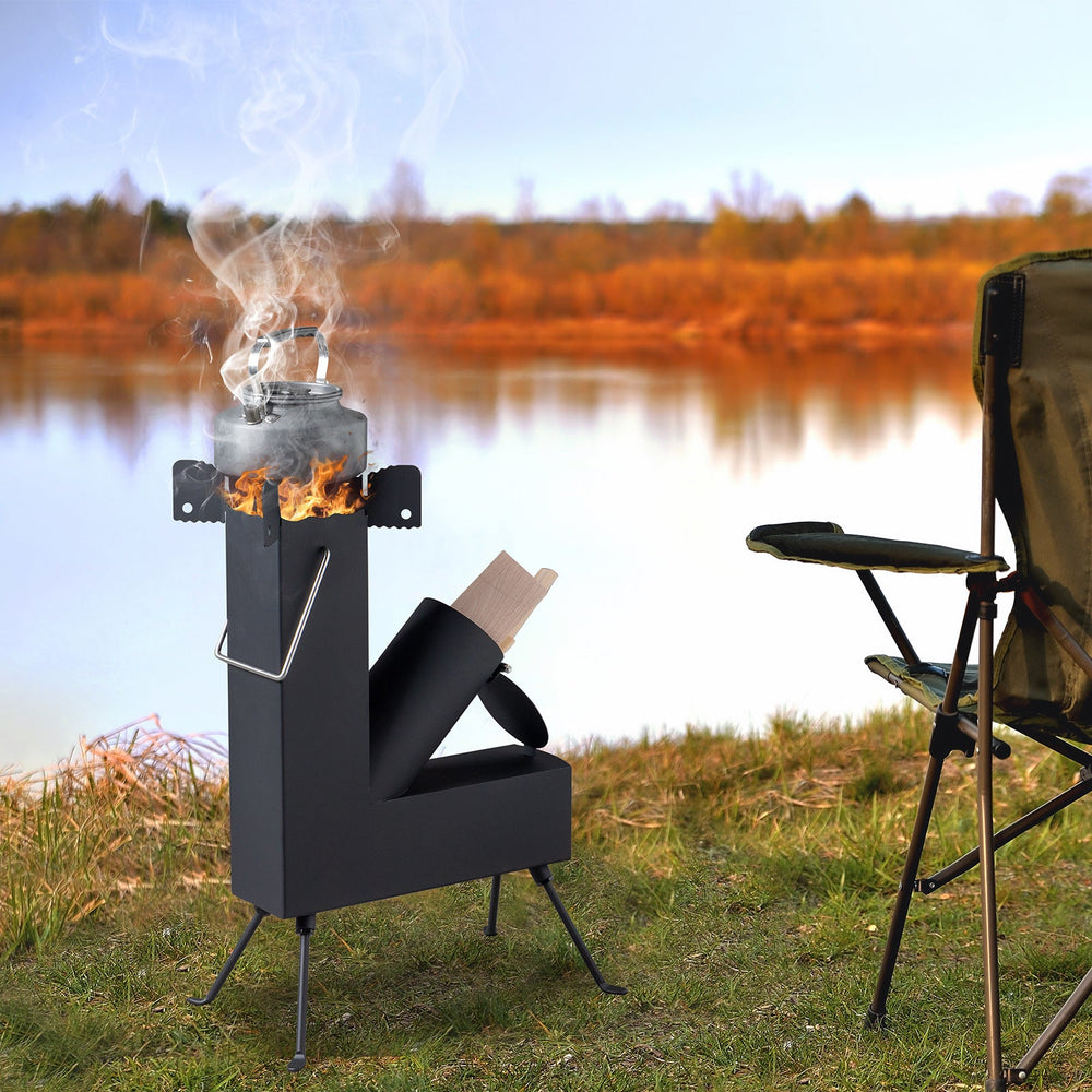 Outdoor Rocket Stove, Portable Fast - Heating Camping Heater & Cooker - UFOHEATERS