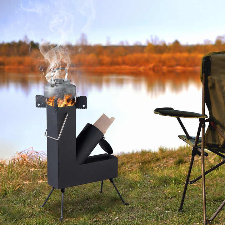 Outdoor Rocket Stove, Portable Fast - Heating Camping Heater & Cooker - UFOHEATERS