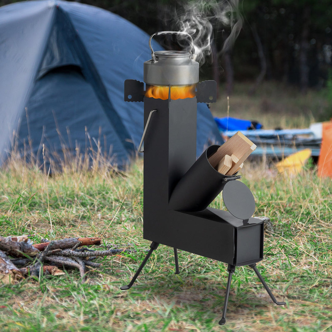 Outdoor Rocket Stove, Portable Fast - Heating Camping Heater & Cooker - UFOHEATERS