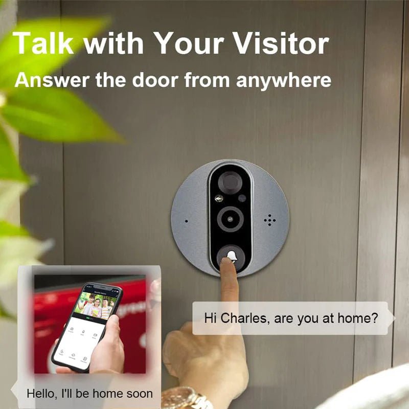 PD - 20 Smart Video Doorbell, LCD Screen, Motion Sensor, Mobile Compatible - UFOHEATERS