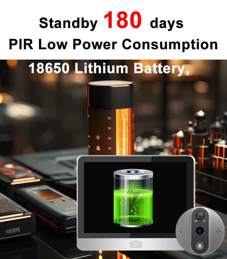 PD - 20 Smart Video Doorbell, LCD Screen, Motion Sensor, Mobile Compatible - UFOHEATERS