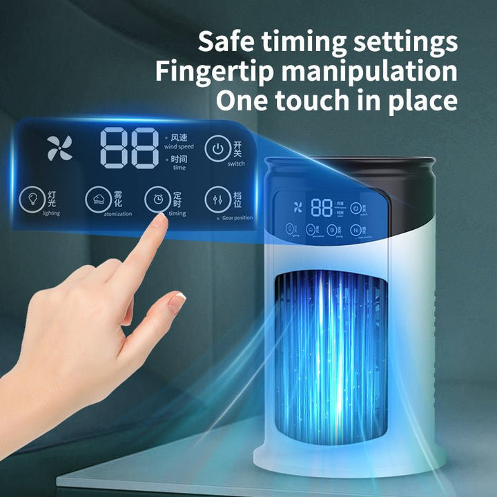 Portable Desktop Air Cooler, Mini Fan with Humidifier & 3 - Speed Cooling - UFOHEATERS