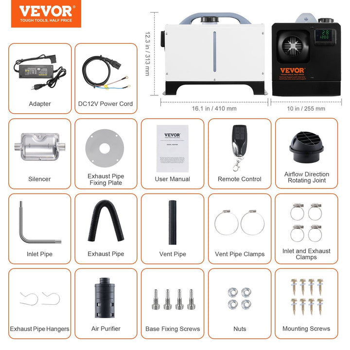 Portable Diesel Air Heater, 5–8KW, Remote & LCD, Quiet Heating for RV, Truck, Camper - UFOHEATERS