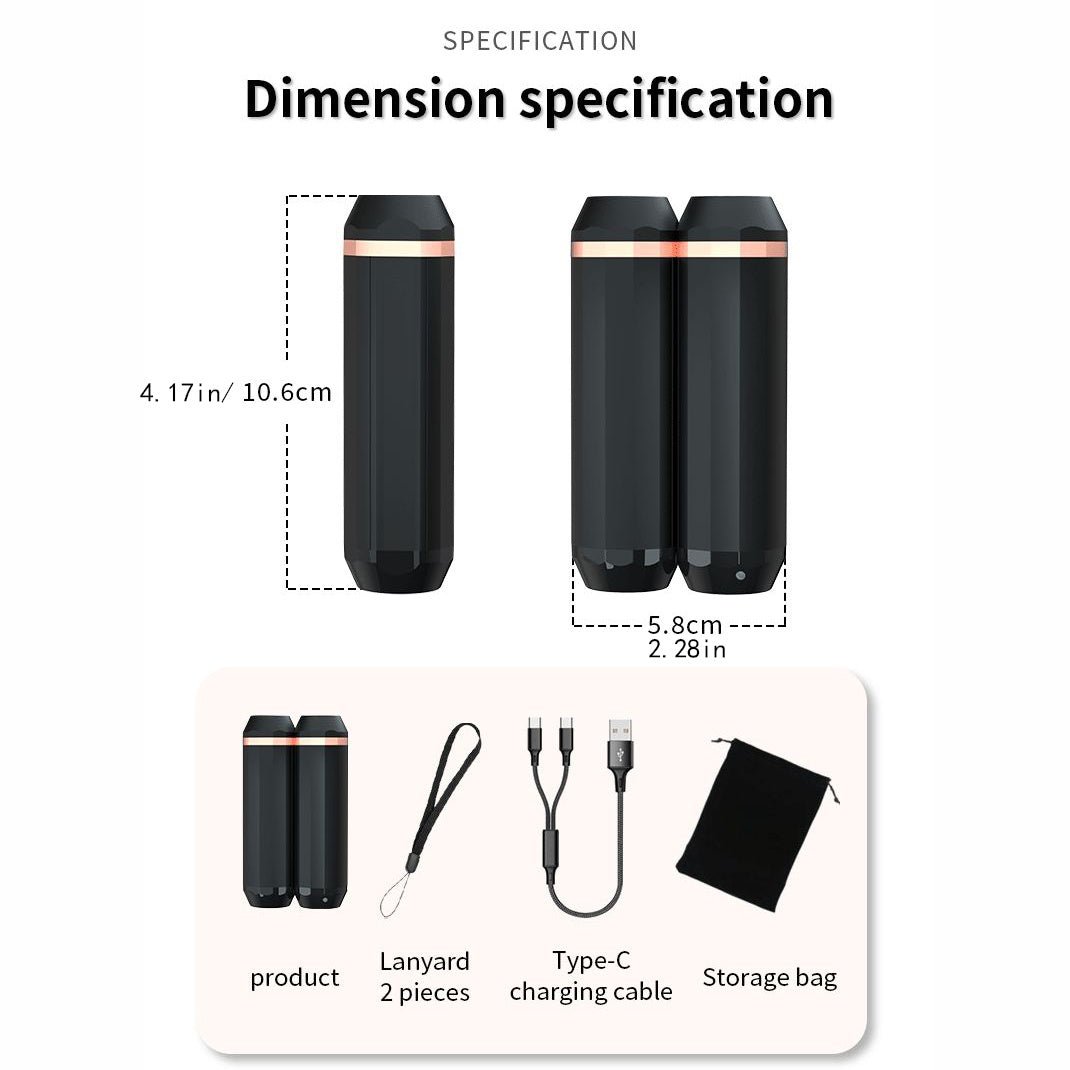 Portable Hand Warmer & Flashlight, Reusable Outdoor Heating for Hiking & Camping - UFOHEATERS