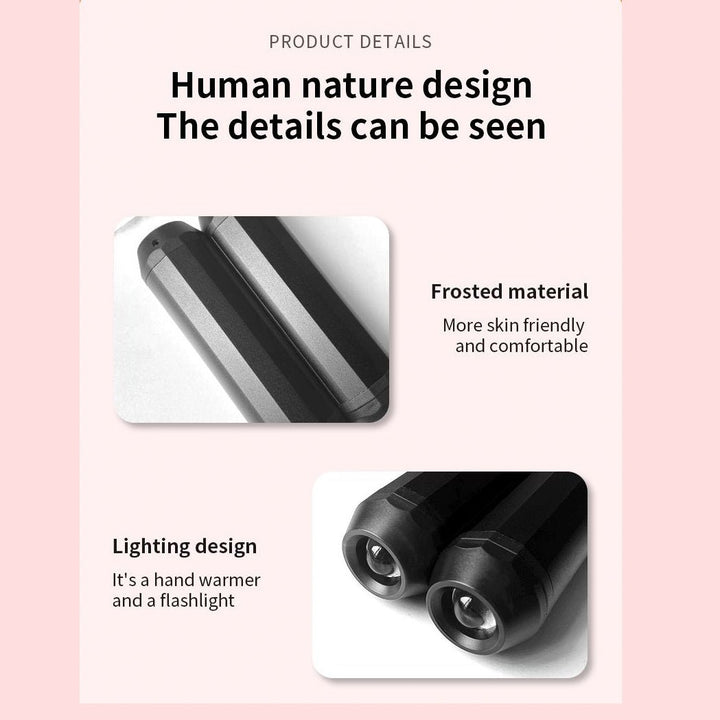 Portable Hand Warmer & Flashlight, Reusable Outdoor Heating for Hiking & Camping - UFOHEATERS
