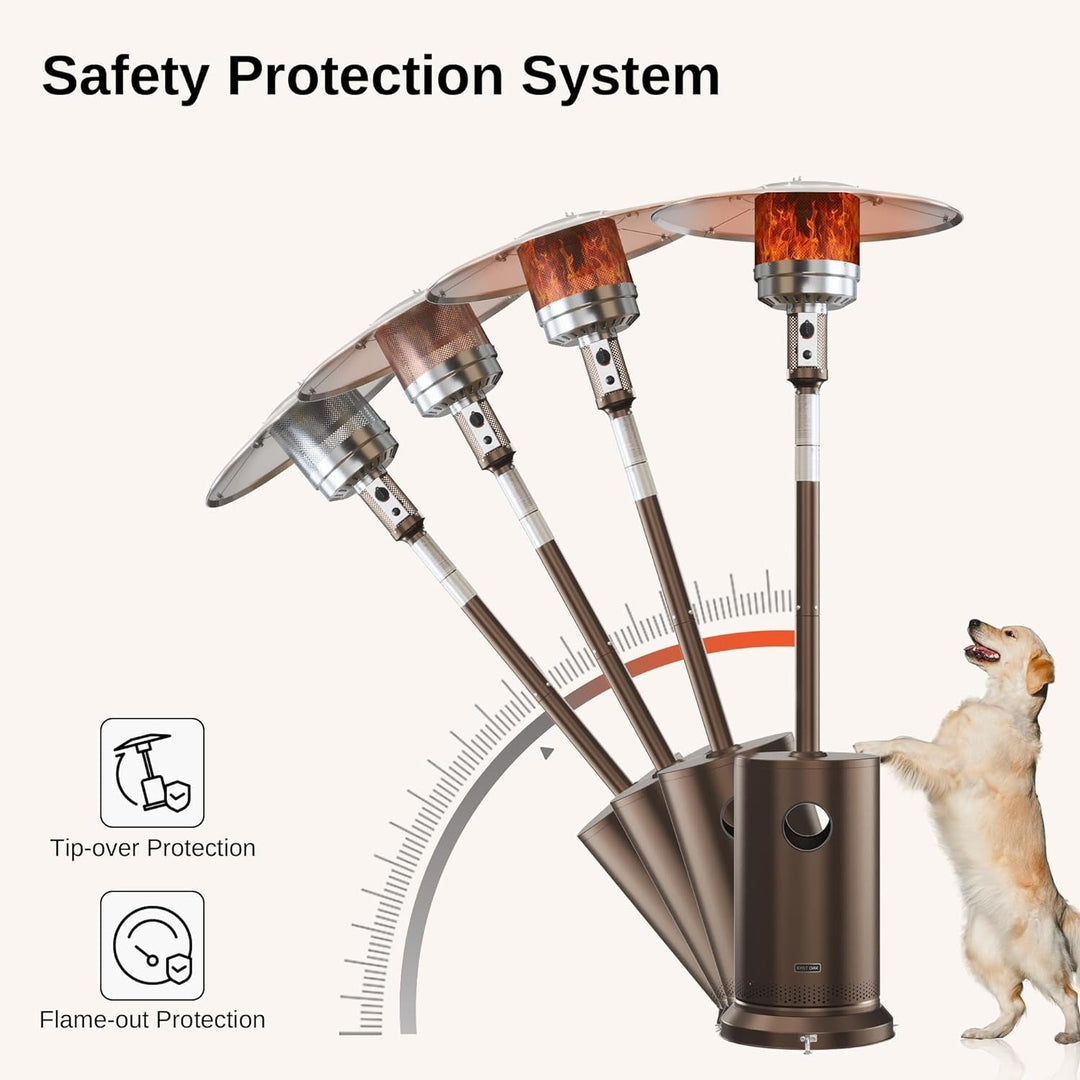 Powerful Patio Heater for Outdoor Comfort, Tall Flame Tower - UFOHEATERS