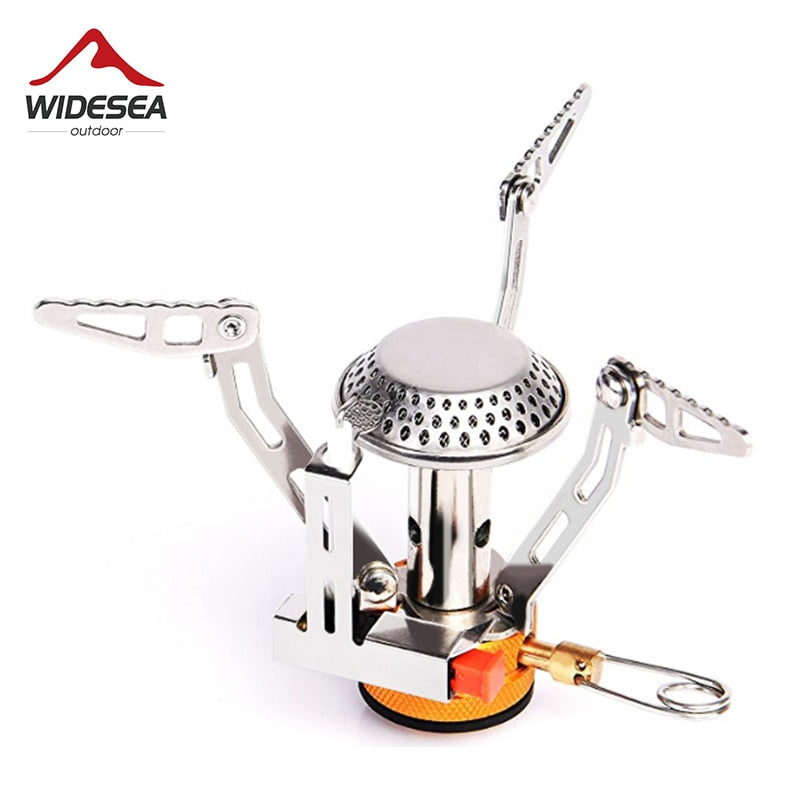Camping One-Piece Gas Stove Heater Burner, Foldable Outdoor Design