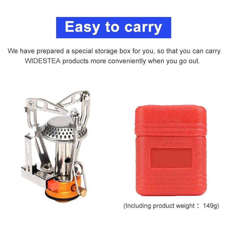 Camping One-Piece Gas Stove Heater Burner, Foldable Outdoor Design