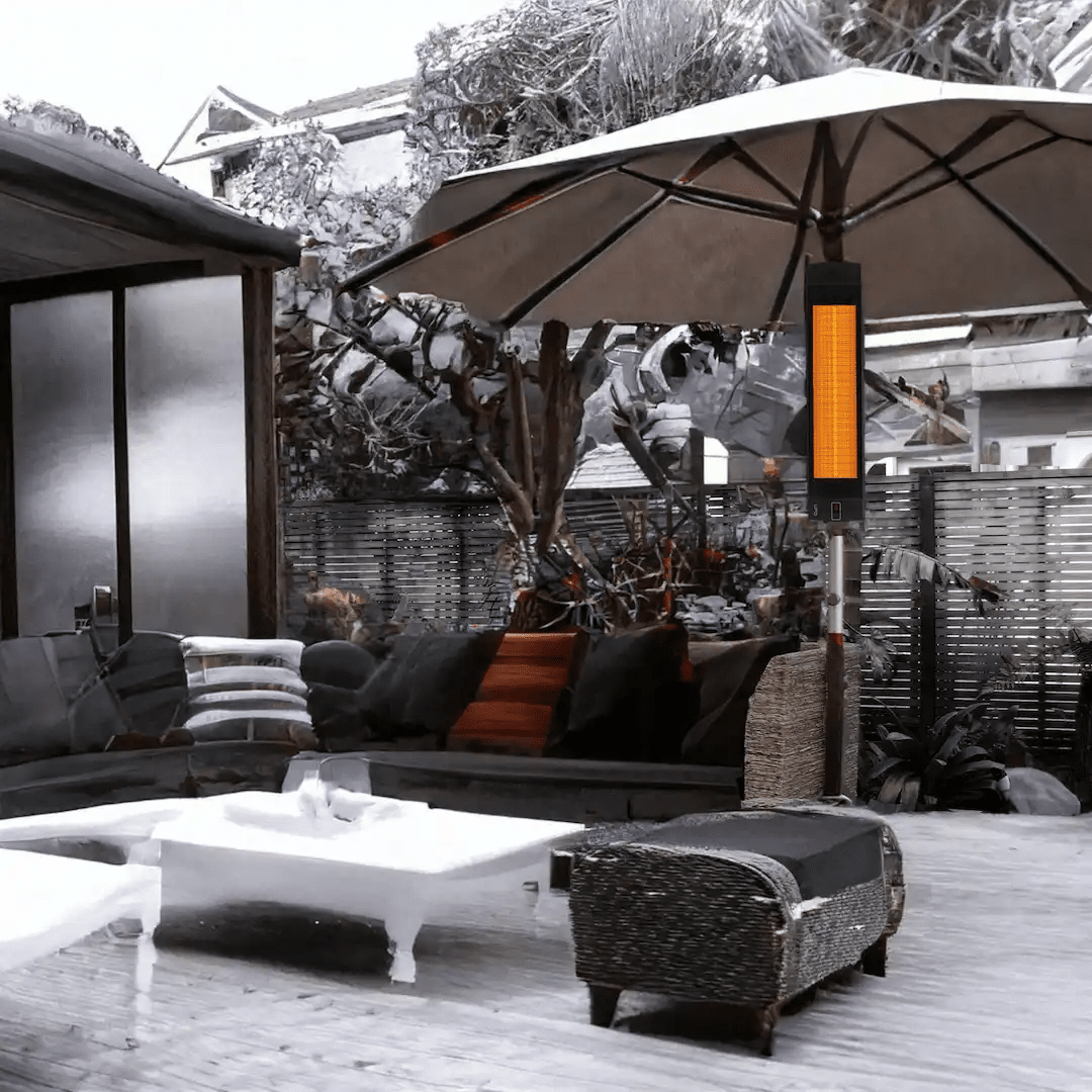 UFO HVR - 15, Stand Mounted Patio Heater with Remote, Horizontal and Vertical Use - UFOHEATERS