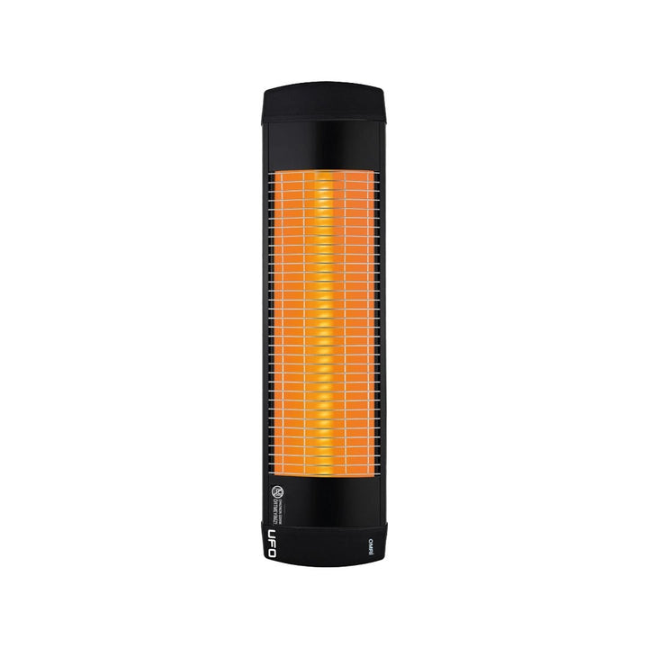 UFO Omri 12, 1200 - Watt Electric Heater with Thermostat, Horizontal and Vertical Use, Black - UFOHEATERS