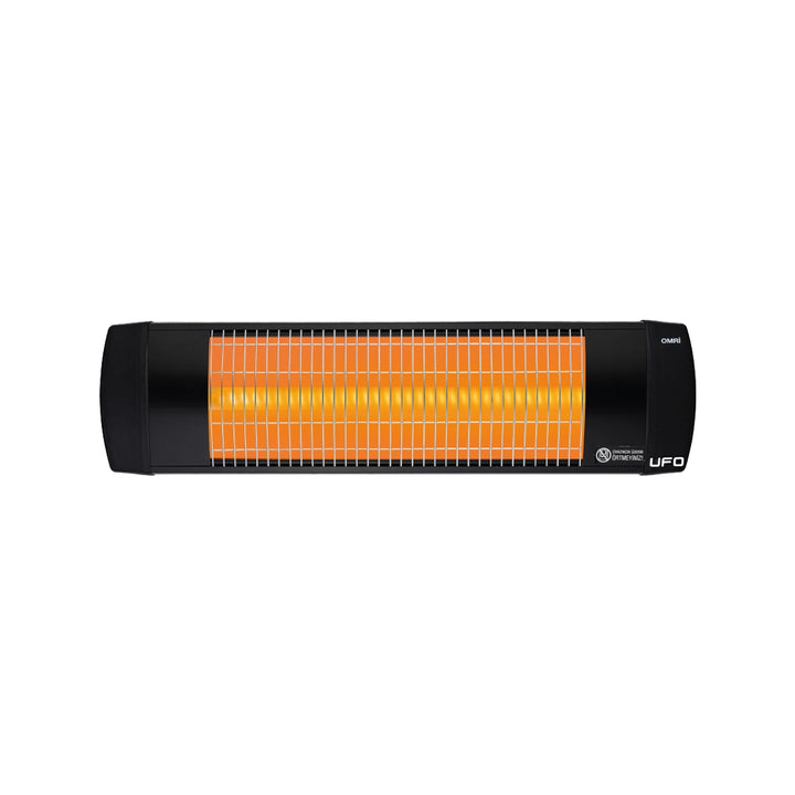 UFO Omri 12, 1200-Watt Electric Heater with Thermostat, Horizontal and Vertical Use, Black